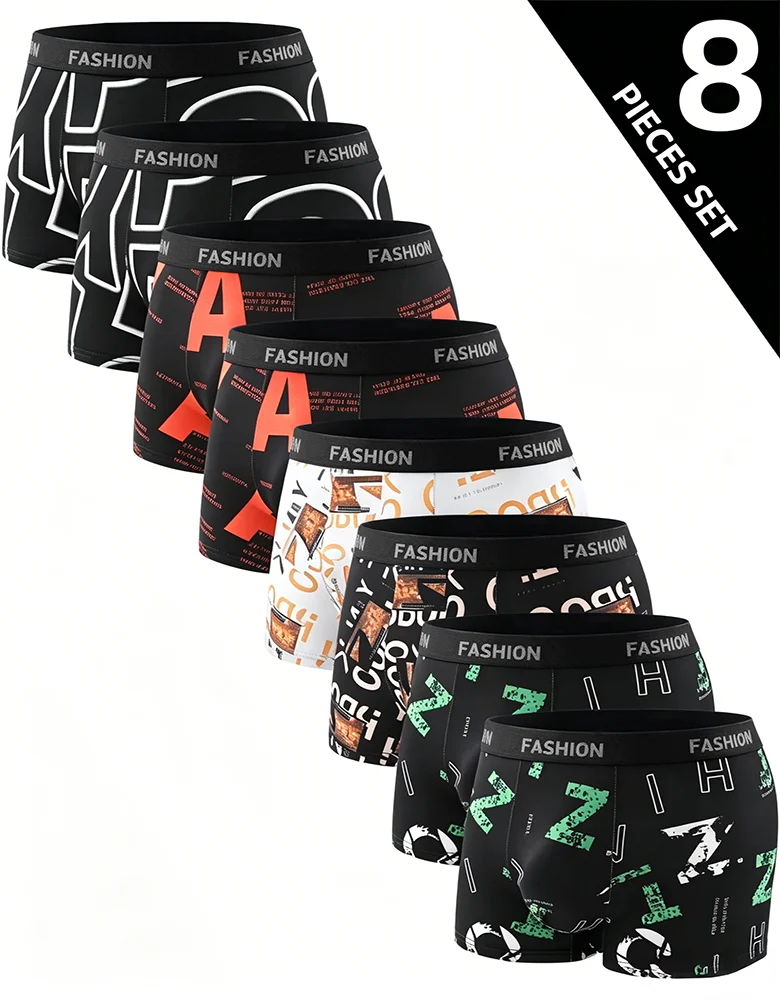 8 Piece Men's FASHION Printed Underwear Breathable Crotch Boxers for Teenagers Comfortable Plus Size Underwear
8 Piece Men's FASHION Printed Underwear Breathable Crotch Boxers for Teenagers Comfortable Plus Size Underwear