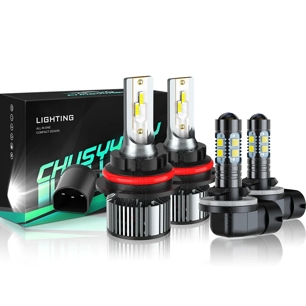 For Dodge Dakota 2001-2004 4pcs 9007 6000K LED Headlight + 881 Fog Light Bulbs Kit 3570 CSP 20000LM Fanless Canbus No Error Bulb
For Dodge Dakota 2001-2004 4pcs 9007 6000K LED Headlight + 881 Fog Light Bulbs Kit 3570 CSP 20000LM Fanless Canbus No Error Bulb