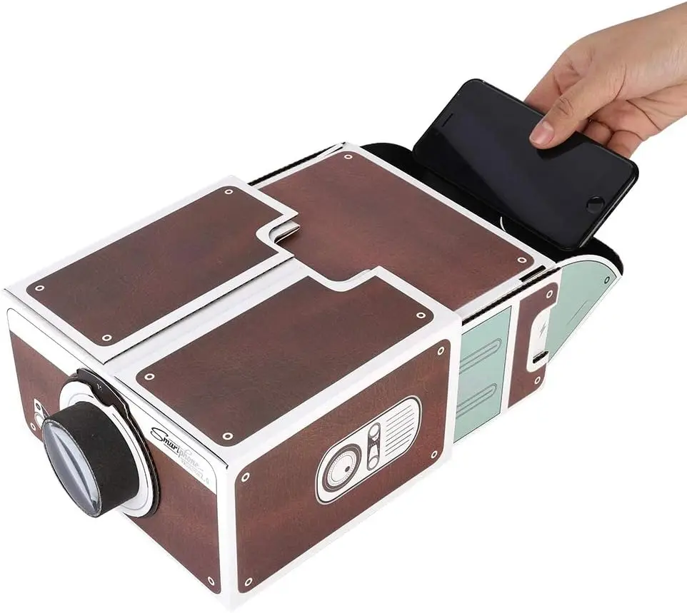 Projector 14.5x8 Smart DIY Cinema Smart Phone Projector2.0 Portable Video/Movie Projection Machine
Projector 14.5x8 Smart DIY Cinema Smart Phone Projector2.0 Portable Video/Movie Projection Machine