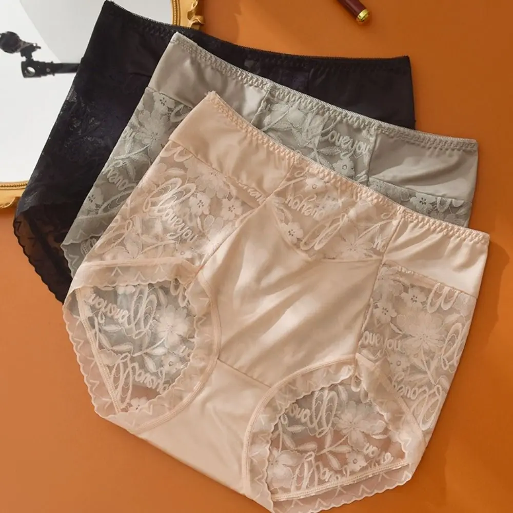 Comfortable Sweet Satin Silk Panties High Waist Seamless Lace Flower Briefs Thin Cotton Crotch Underwear for Women Women
Comfortable Sweet Satin Silk Panties High Waist Seamless Lace Flower Briefs Thin Cotton Crotch Underwear for Women Women