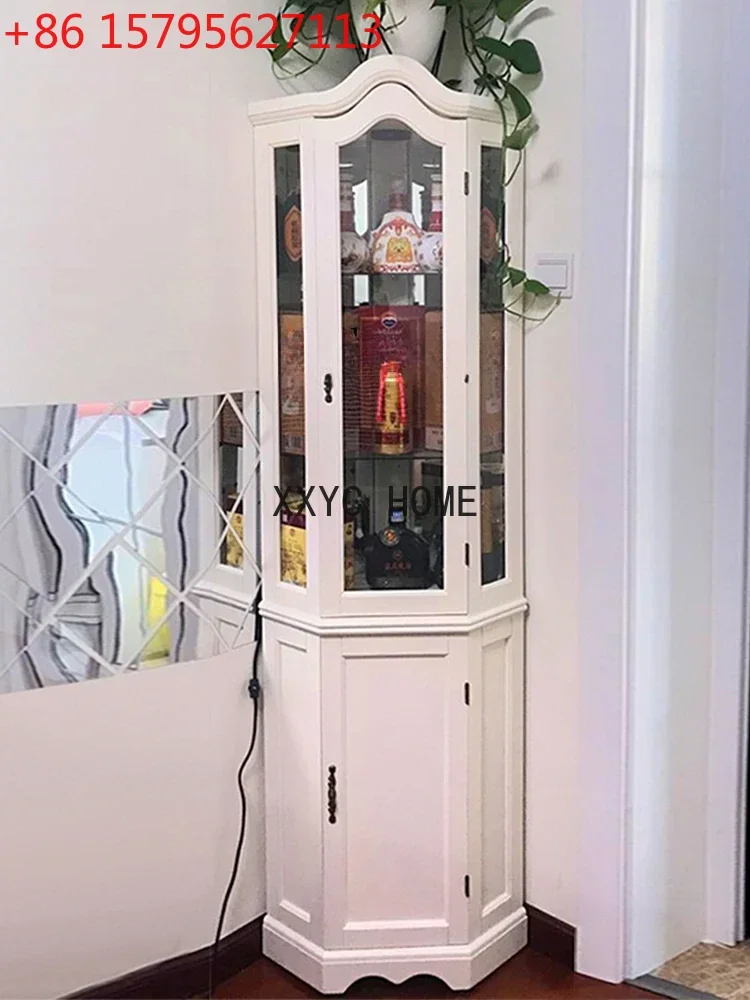 Угловой шкаф из массива дерева, треугольный угловой шкаф с подсветкой, настенный угловой шкаф-стеллаж
Угловой шкаф из массива дерева, треугольный угловой шкаф с подсветкой, настенный угловой шкаф-стеллаж