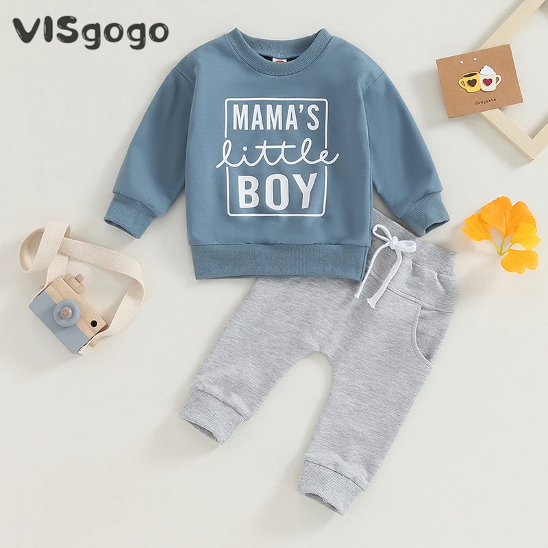 VISgogo 0-3Y Baby Boys Clothes Fall Outfits Letter Print Long Sleeve Round Neck Sweatshirt and Pants Toddler Casual Tracksuit
VISgogo 0-3Y Baby Boys Clothes Fall Outfits Letter Print Long Sleeve Round Neck Sweatshirt and Pants Toddler Casual Tracksuit