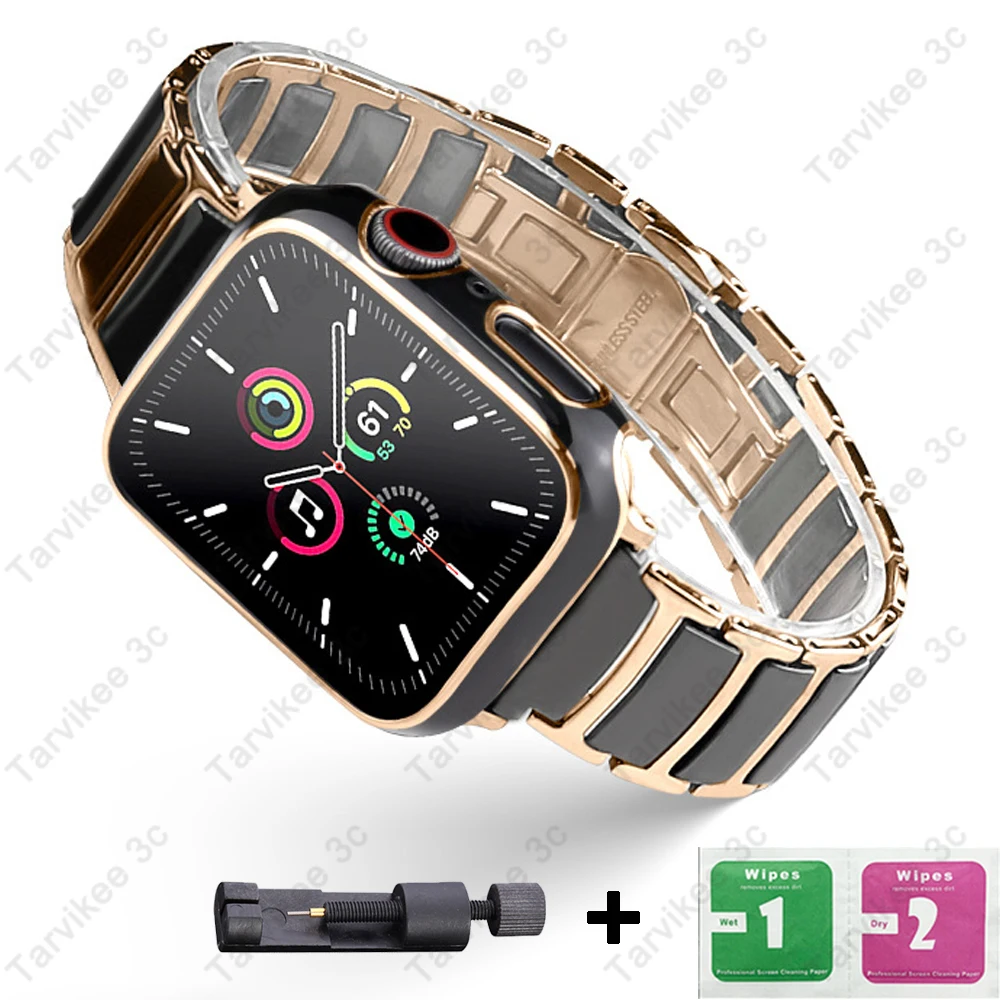Stainless Steel Business Bracelet For apple watchband 7 45mm 41mm series 6/5/4 44mm 40mm Luxury ceramic strap iwatch 3 42mm 38mm
Stainless Steel Business Bracelet For apple watchband 7 45mm 41mm series 6/5/4 44mm 40mm Luxury ceramic strap iwatch 3 42mm 38mm