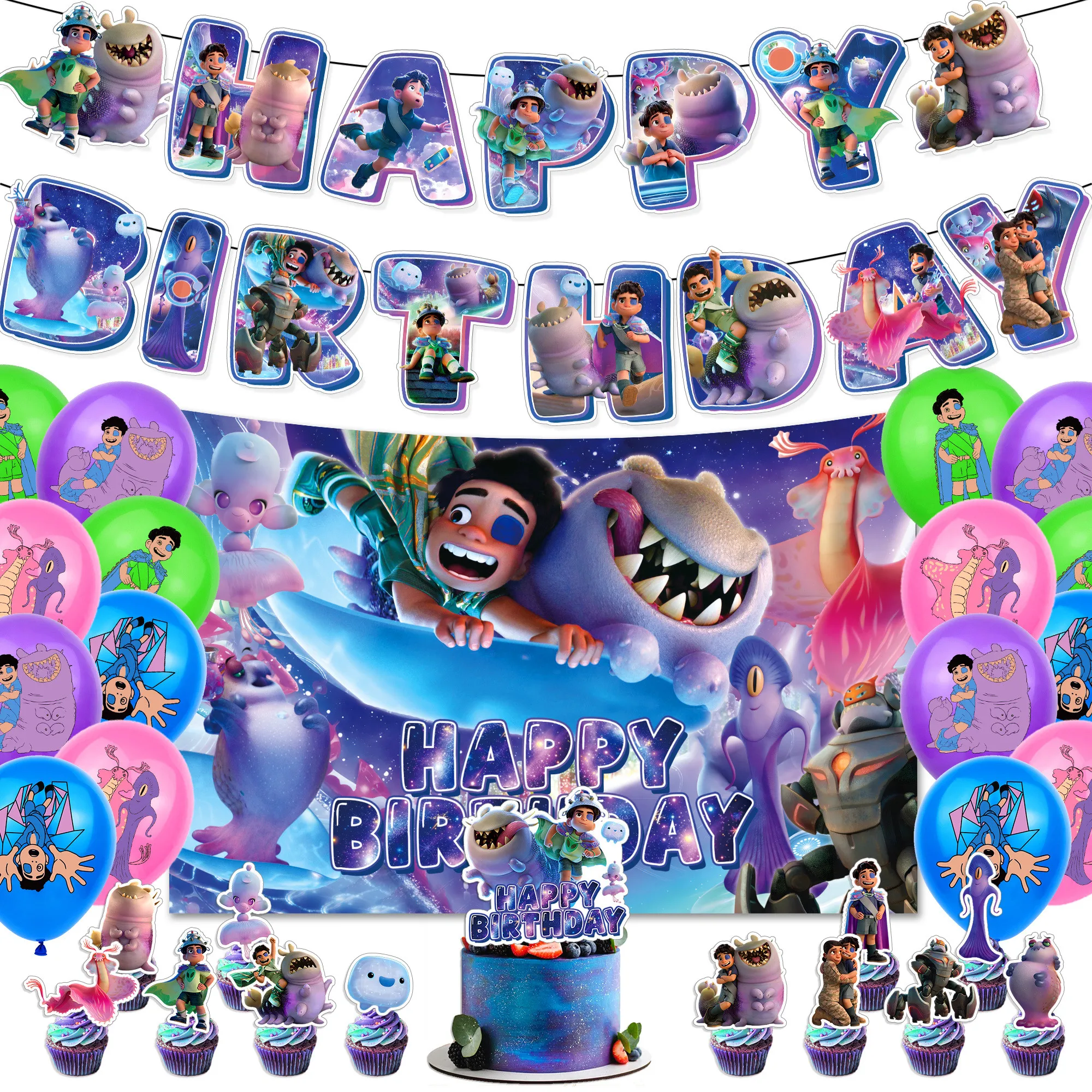 Elio Birthday Party Decorations Kit - Backdrop Banner Cake Topper Balloons Supplies for Kids Boys Theme Party
Elio Birthday Party Decorations Kit - Backdrop Banner Cake Topper Balloons Supplies for Kids Boys Theme Party