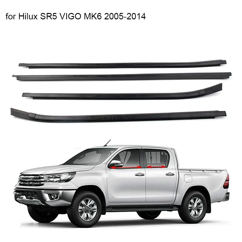 4Pcs Window Moulding Trim For Toyota Hilux SR5 VIGO MK6 2005-2015 Weatherstrip Seal Side Door Glass Rubber Waterproof 68161-0K01
4Pcs Window Moulding Trim For Toyota Hilux SR5 VIGO MK6 2005-2015 Weatherstrip Seal Side Door Glass Rubber Waterproof 68161-0K01