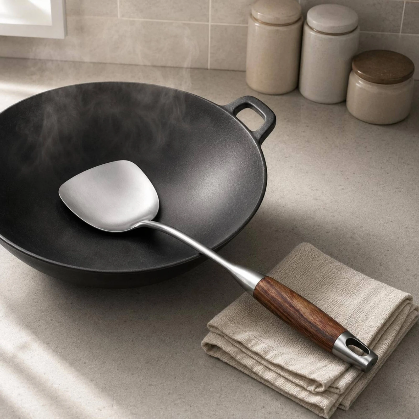 Long Handled Kitchen Utensil Metal Shaft Wood Handle Utensil Long Handle Cooking Utensils Hanging Hole
Long Handled Kitchen Utensil Metal Shaft Wood Handle Utensil Long Handle Cooking Utensils Hanging Hole