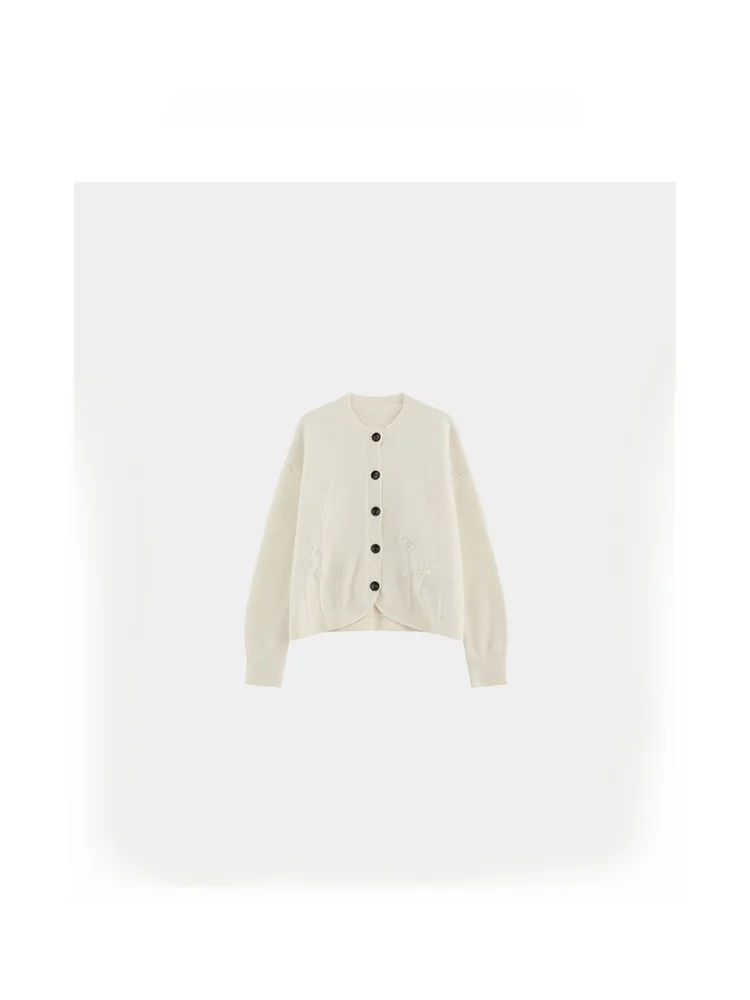 Вязаный кардиган ручной работы из смесовой шерсти альпаки с вышивкой, приталенный, на весну-лето, повседневный, комфортный и теплый
Вязаный кардиган ручной работы из смесовой шерсти альпаки с вышивкой, приталенный, на весну-лето, повседневный, комфортный и теплый