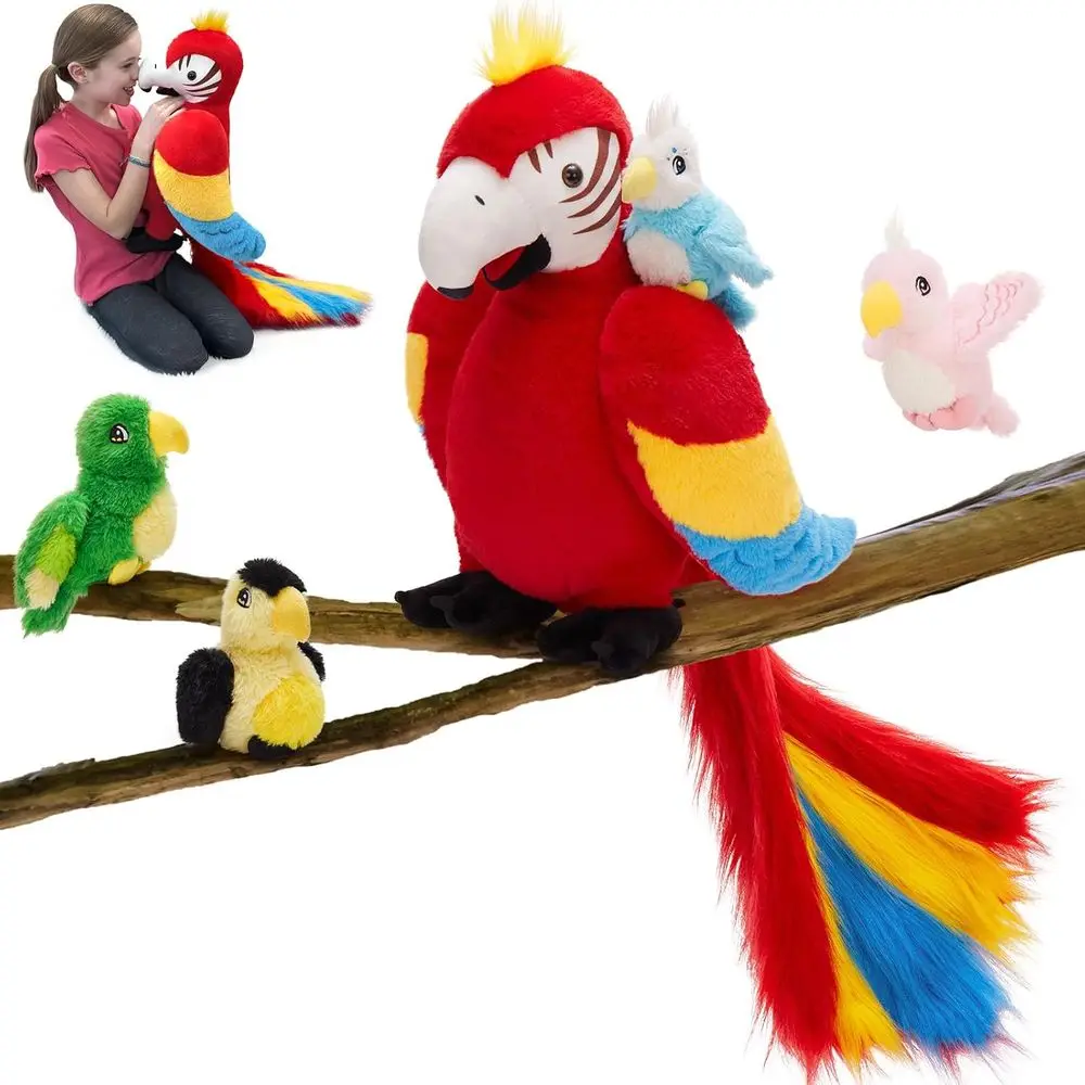 18 Lifelike Mommy Parrot Plush with 4 Baby Parrots, Soft Toys for Kids, Ideal Birthday or Christmas Decor
18 Lifelike Mommy Parrot Plush with 4 Baby Parrots, Soft Toys for Kids, Ideal Birthday or Christmas Decor