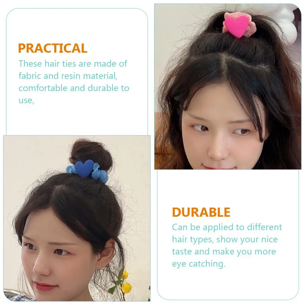 5 Pcs Heart Shaped Ropes Elastic Fabric Comfortable Durable Versatile Ties Hair Accessories Bright Colors Match Daily Clothing
5 Pcs Heart Shaped Ropes Elastic Fabric Comfortable Durable Versatile Ties Hair Accessories Bright Colors Match Daily Clothing