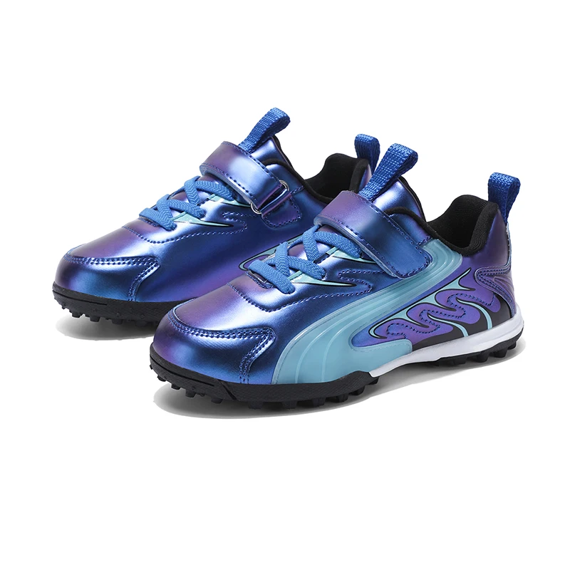 Высококачественные синие детские футбольные бутсы, кожаные футбольные тренировочные кроссовки на липучке для мальчиков, противоскользящие футбольные кроссовки для газона, детские
Высококачественные синие детские футбольные бутсы, кожаные футбольные тренировочные кроссовки на липучке для мальчиков, противоскользящие футбольные кроссовки для газона, детские