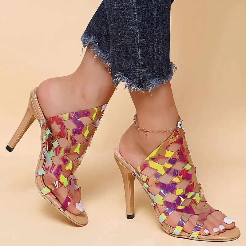 New Fish Mouth Sandals Female New Hollow Stiletto High-heeled Sandals Sexy Shiny High-heeled Sandals Female High-heeled Slippers
New Fish Mouth Sandals Female New Hollow Stiletto High-heeled Sandals Sexy Shiny High-heeled Sandals Female High-heeled Slippers