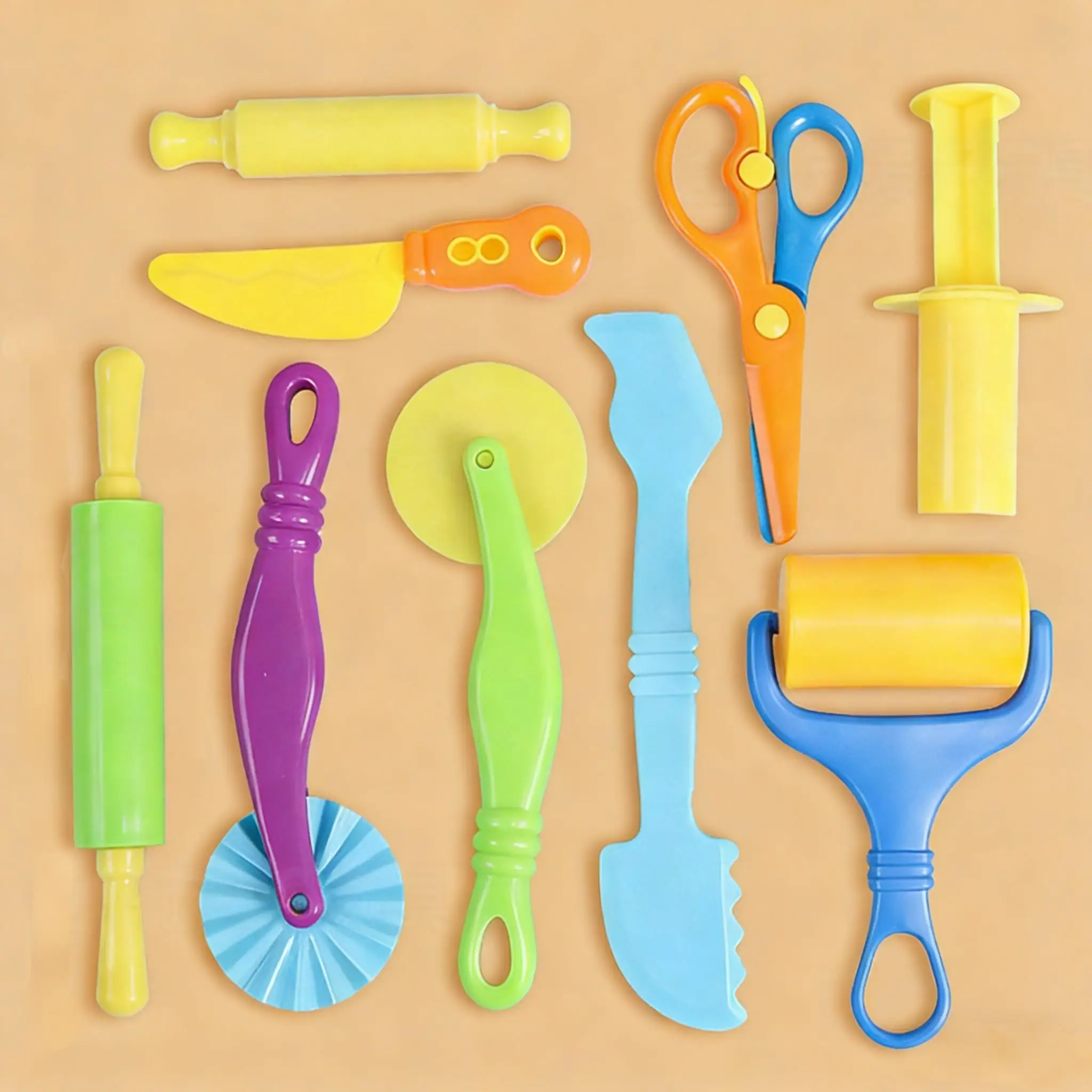 9 Pcs Basic Dough Tools Kit for Kids, Creative Dough Accessories with Cutters Roller and Rolling Pins, Ideal Gift for Children
9 Pcs Basic Dough Tools Kit for Kids, Creative Dough Accessories with Cutters Roller and Rolling Pins, Ideal Gift for Children
