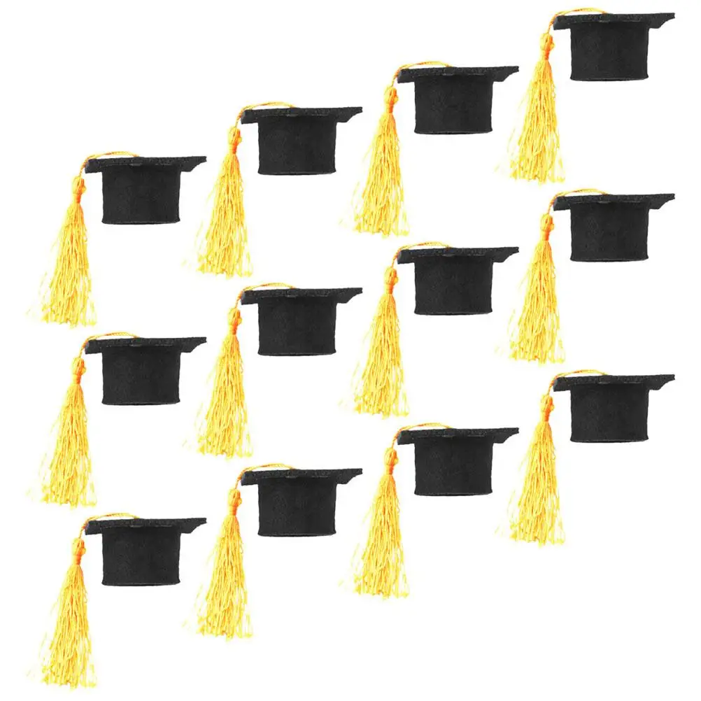 12 Pcs Mini Graduation Cap Bottle Cover Doctor Hat Decorations for Wine Beverage Caps Blue Tassel Party Supplies
12 Pcs Mini Graduation Cap Bottle Cover Doctor Hat Decorations for Wine Beverage Caps Blue Tassel Party Supplies