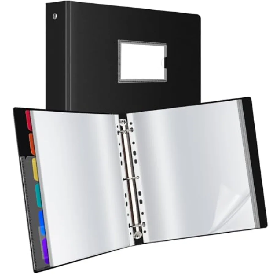 50-Pocket Binder with Plastic Sleeves for Letter/A4 Size 11" x 8.5",Document Binder Organizer for Papers, Certificates and Artw
50-Pocket Binder with Plastic Sleeves for Letter/A4 Size 11" x 8.5",Document Binder Organizer for Papers, Certificates and Artw
