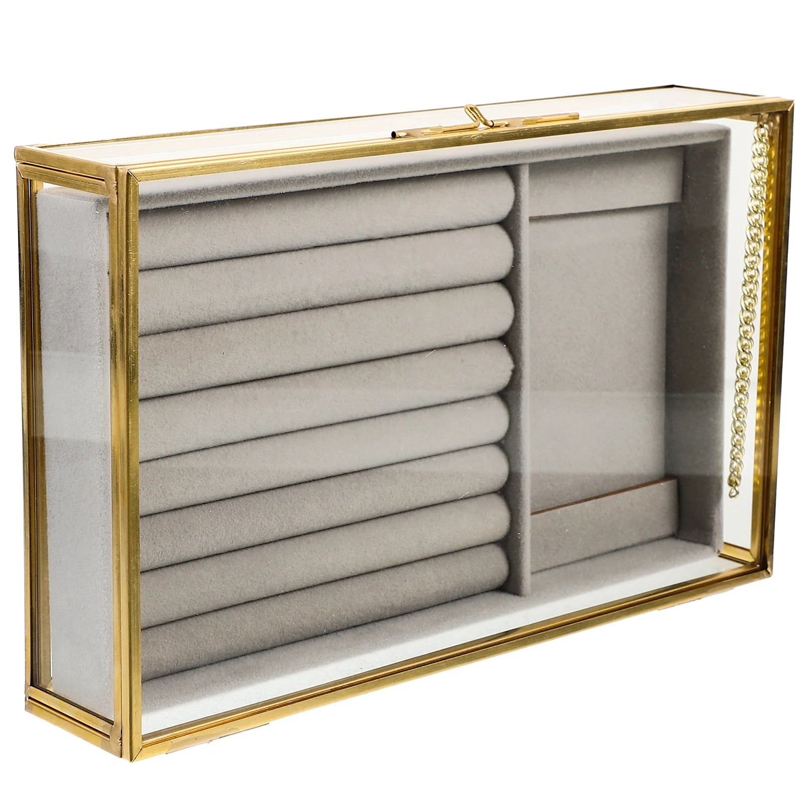 Glass Jewelry Box Earrings Organizer Storage Case Decorative Decorate Flannel Container Miss Vintage
Glass Jewelry Box Earrings Organizer Storage Case Decorative Decorate Flannel Container Miss Vintage