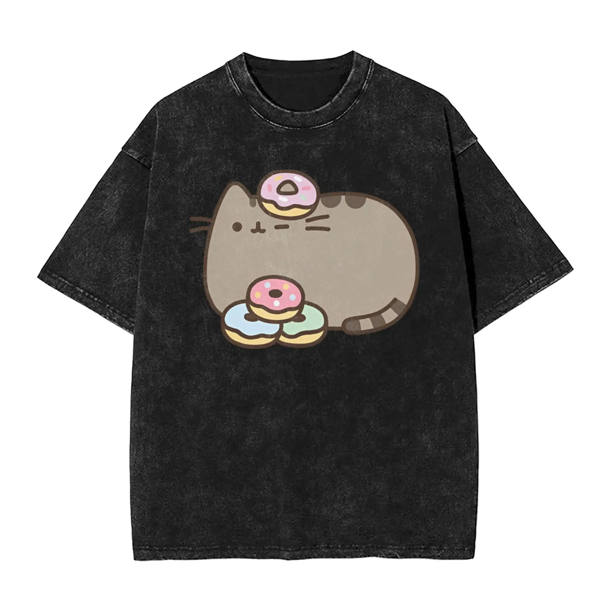 Футболки с котом Pusheen, мужские забавные футболки из чистого хлопка с круглым вырезом, футболки с короткими рукавами, одежда с принтом
Футболки с котом Pusheen, мужские забавные футболки из чистого хлопка с круглым вырезом, футболки с короткими рукавами, одежда с принтом