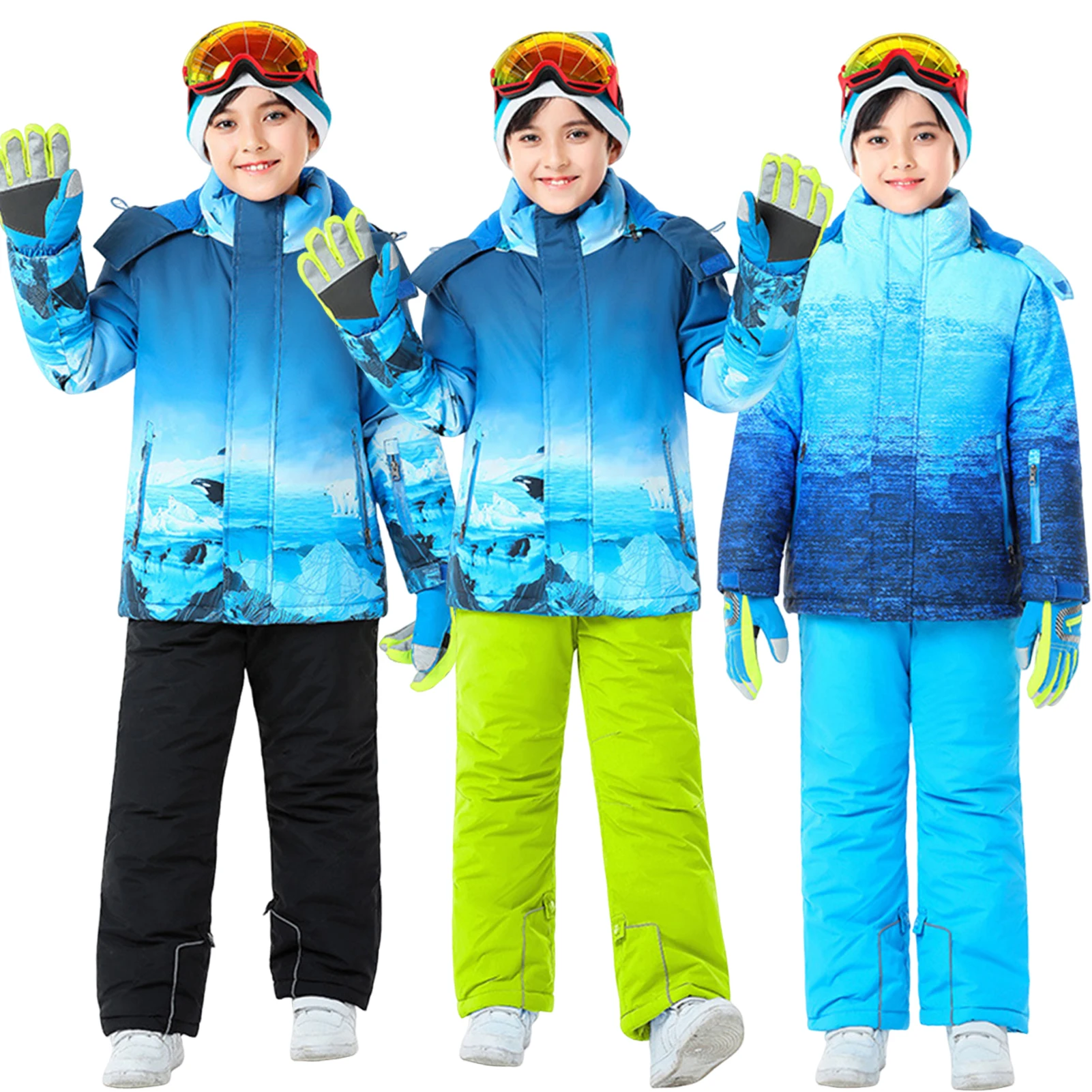 -30 Degree Boys Snowsuits,Thermal Hood Girls Snow Jacket Pants,Kids Skiing Suit,2-Piece Warm Winter Children's Snowboarding Wear
-30 Degree Boys Snowsuits,Thermal Hood Girls Snow Jacket Pants,Kids Skiing Suit,2-Piece Warm Winter Children's Snowboarding Wear