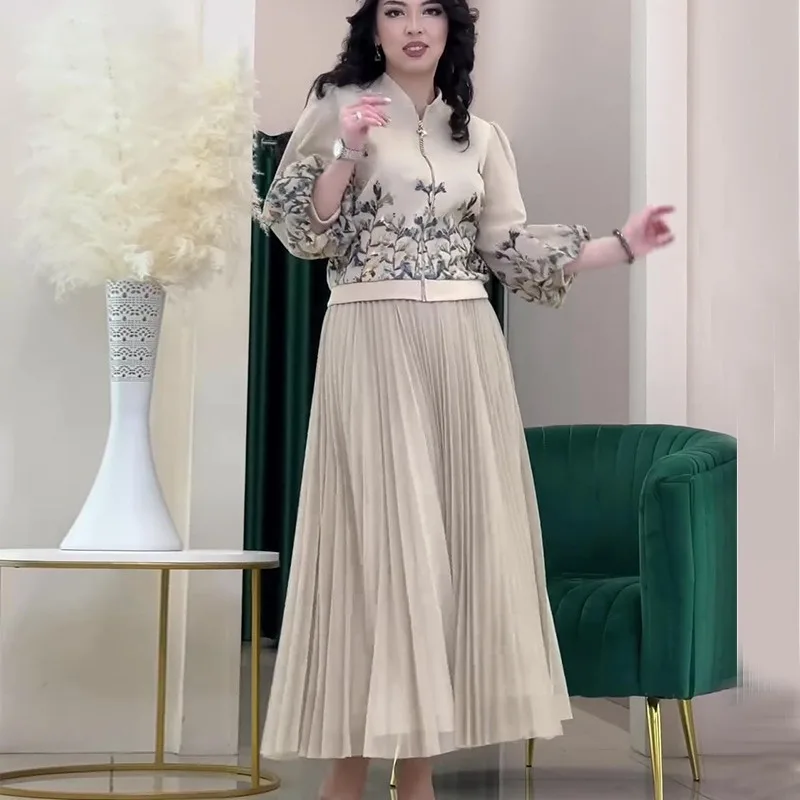 2024 весенняя мода, американские европейские женские повседневные модные свободные элегантные комплекты из 2 предметов с принтом, пальто на молнии, юбка до щиколотки
2024 весенняя мода, американские европейские женские повседневные модные свободные элегантные комплекты из 2 предметов с принтом, пальто на молнии, юбка до щиколотки