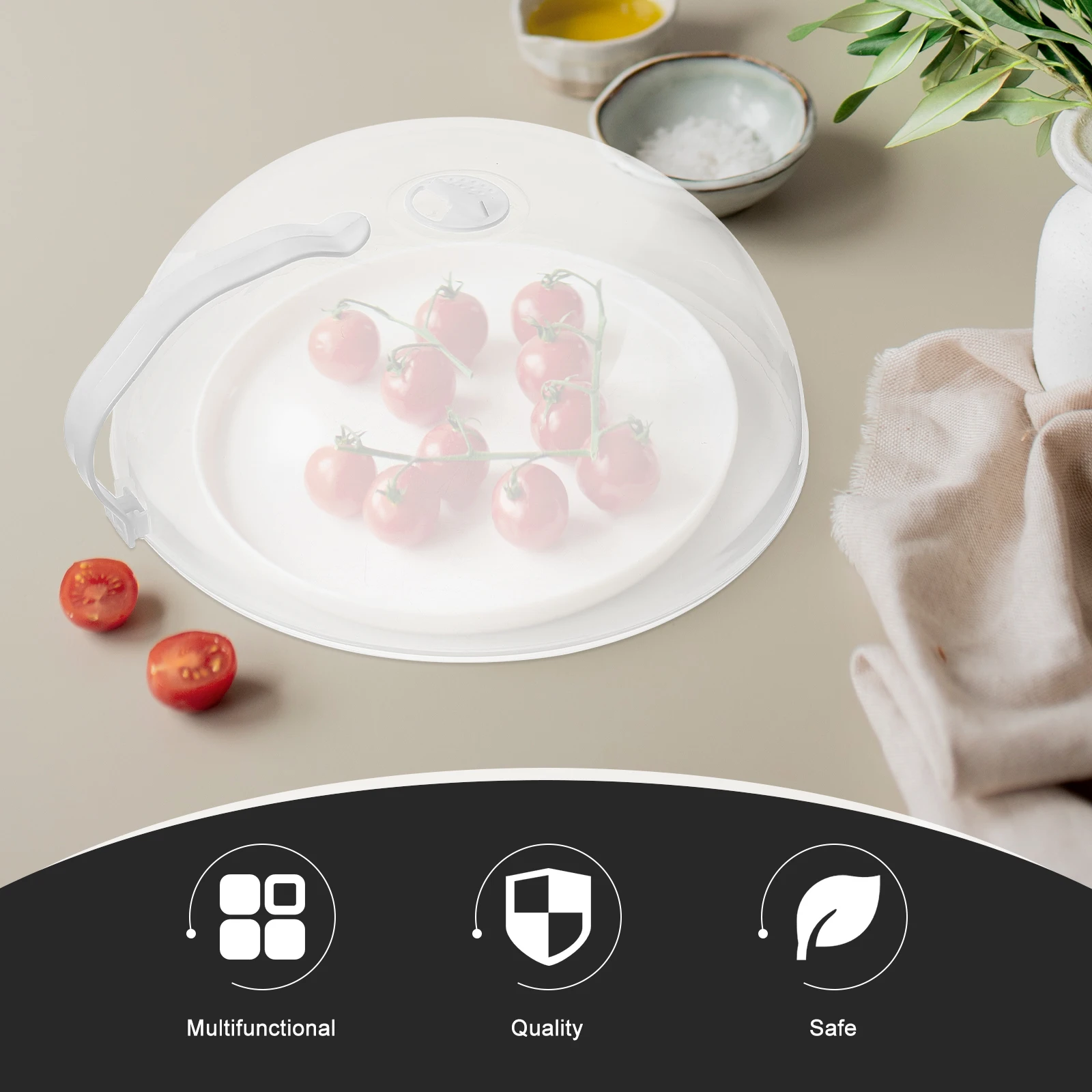 Microwave Oven Splatter Guard Quality PP Safe Long Life Perforated Vents Easy Grip Handles Faster Cooking Time Saver
Microwave Oven Splatter Guard Quality PP Safe Long Life Perforated Vents Easy Grip Handles Faster Cooking Time Saver