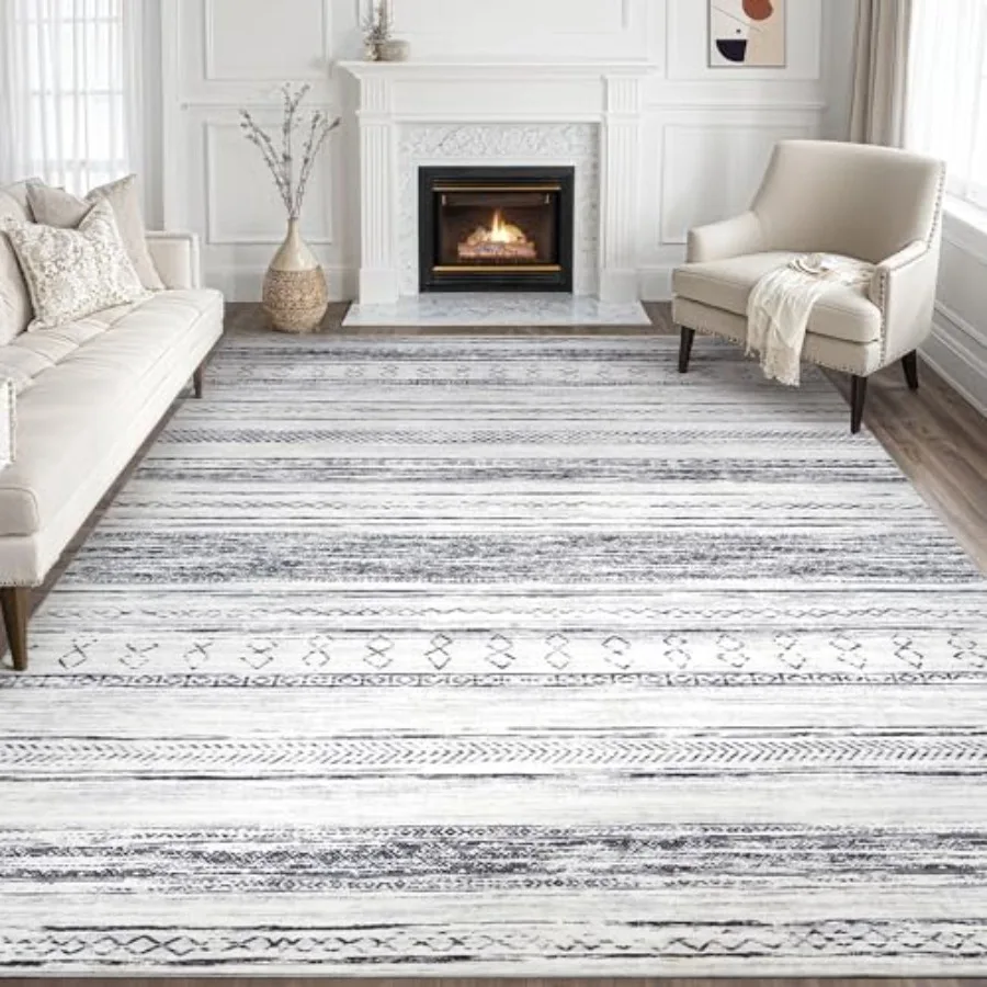 Living Room Area Rug - 8x10 Washable Soft Grey Neutral Boho Moroccan Farmhouse Indoor Floor Carpet for Bedroom Dining Table Hom
Living Room Area Rug - 8x10 Washable Soft Grey Neutral Boho Moroccan Farmhouse Indoor Floor Carpet for Bedroom Dining Table Hom