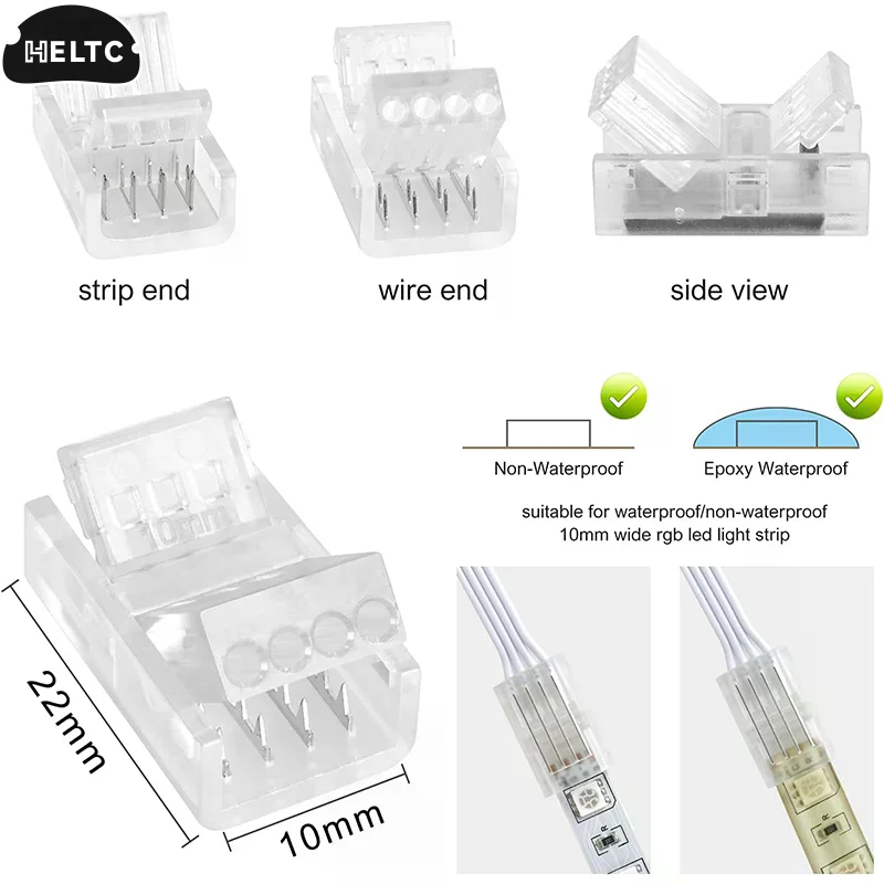 5/10/15Pcs Transparent 4Pin Solderless RGB LED Strip Connectors 10mm Quick Adapters For 5050 Multi-Color Track Lighting
5/10/15Pcs Transparent 4Pin Solderless RGB LED Strip Connectors 10mm Quick Adapters For 5050 Multi-Color Track Lighting