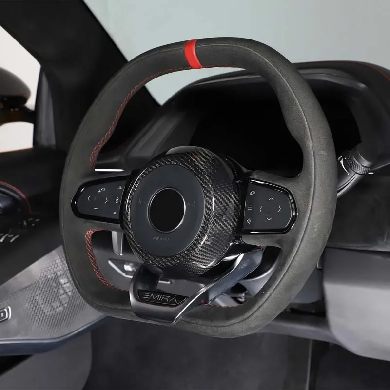 For Lotus EMIRA 2021-2023 real carbon fiber steering wheel cover horn button mask car interior modification accessories
For Lotus EMIRA 2021-2023 real carbon fiber steering wheel cover horn button mask car interior modification accessories