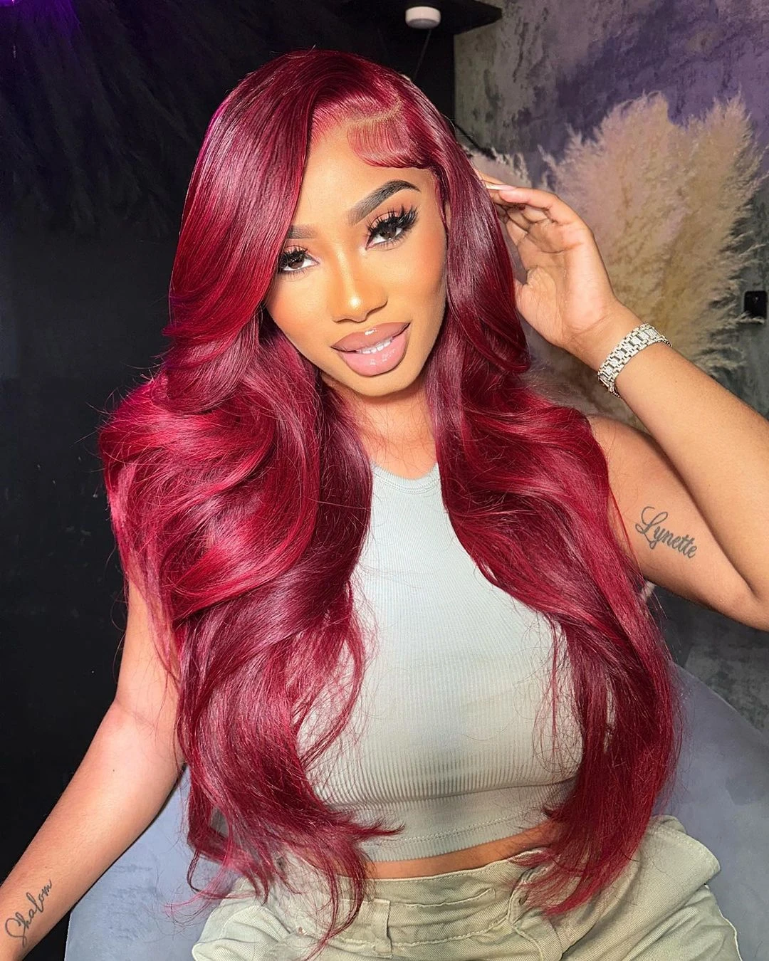 40 Inch 99j Burgundy Body Wave Human Hair 13x6 HD Transparent Lace Front Wig 13x4 Curly Colored 40 Inch Brazilian Hair For Women
40 Inch 99j Burgundy Body Wave Human Hair 13x6 HD Transparent Lace Front Wig 13x4 Curly Colored 40 Inch Brazilian Hair For Women