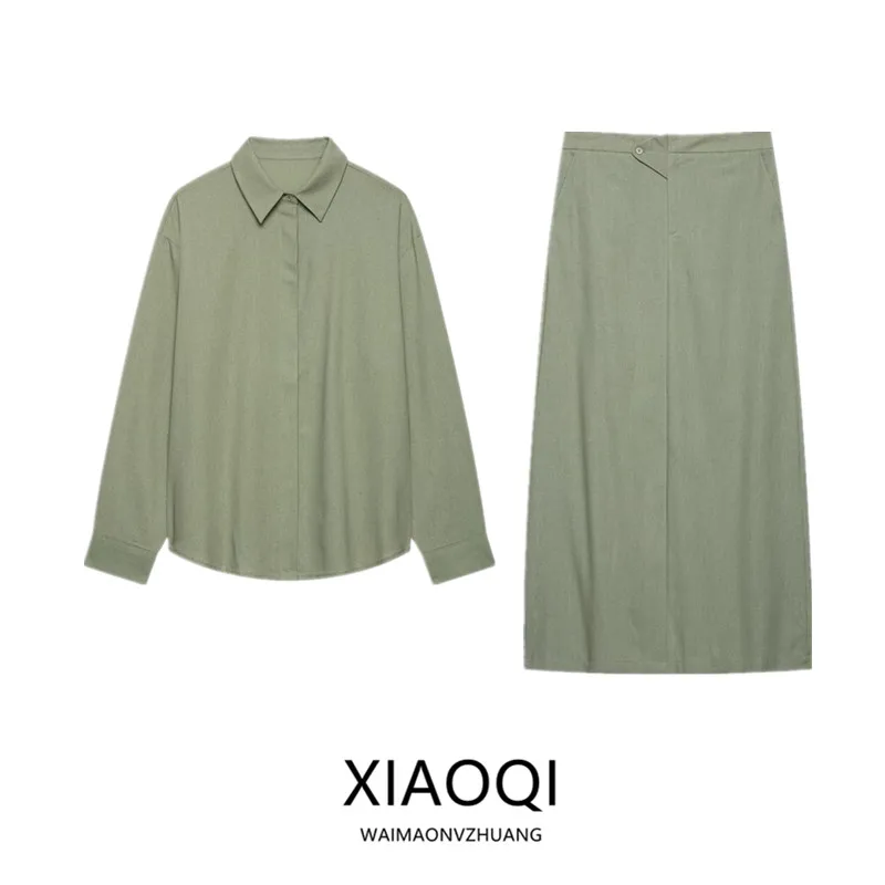 Summer 2026 Women's Fashionable Long Sleeve High Waist Collared Shirt And Skirt Set Versatile Workwear Student Uniform Altern...
Summer 2026 Women's Fashionable Long Sleeve High Waist Collared Shirt And Skirt Set Versatile Workwear Student Uniform Altern...
