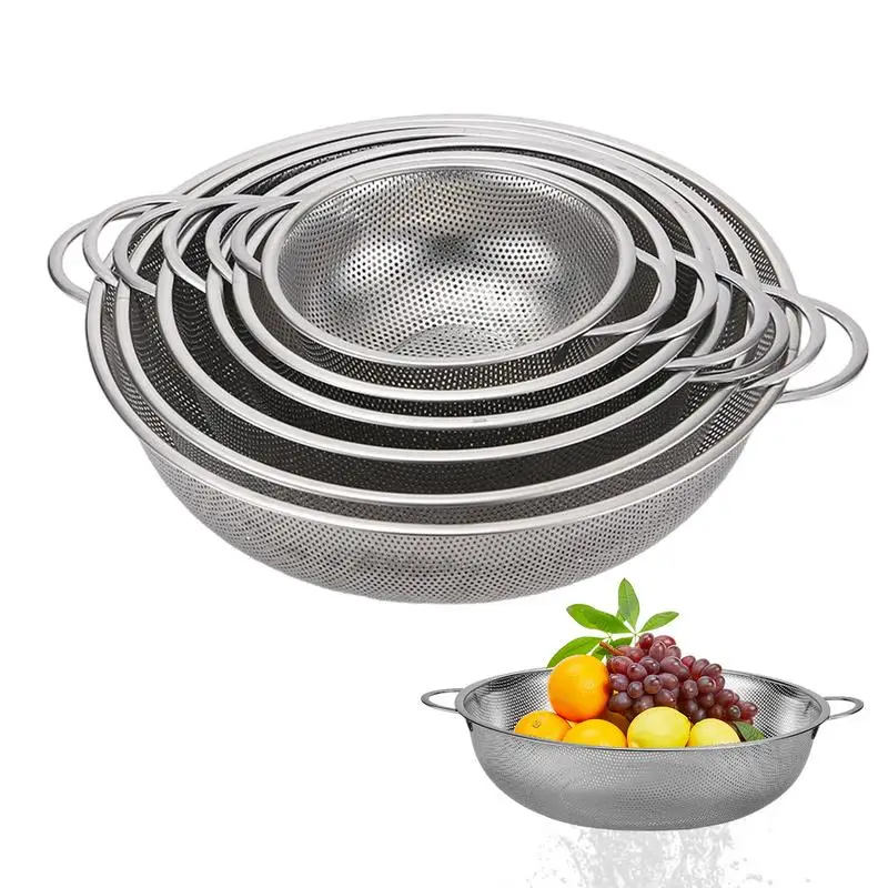6 Pcs Food Strainers For Kitchen Stainless Steel Strainer Sieve Egg Filter Flour Sifter Kitchen Strainers Baking Accessories
6 Pcs Food Strainers For Kitchen Stainless Steel Strainer Sieve Egg Filter Flour Sifter Kitchen Strainers Baking Accessories