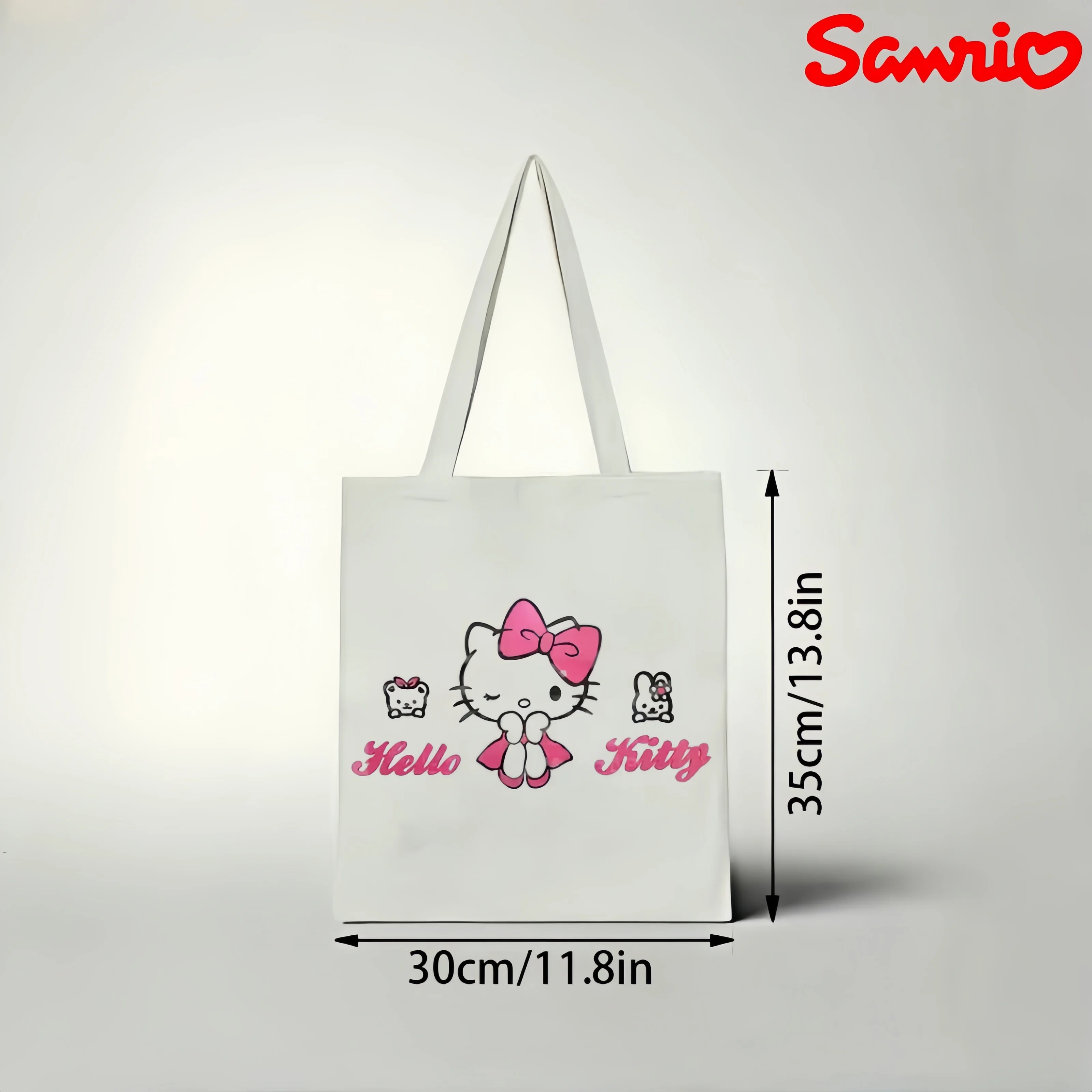 1pc Sanrio Hello Kitty Canvas Tote Bag, Pink Bow Print Casual Shoulder Bag, Eco-friendly Reusable Handbag
1pc Sanrio Hello Kitty Canvas Tote Bag, Pink Bow Print Casual Shoulder Bag, Eco-friendly Reusable Handbag