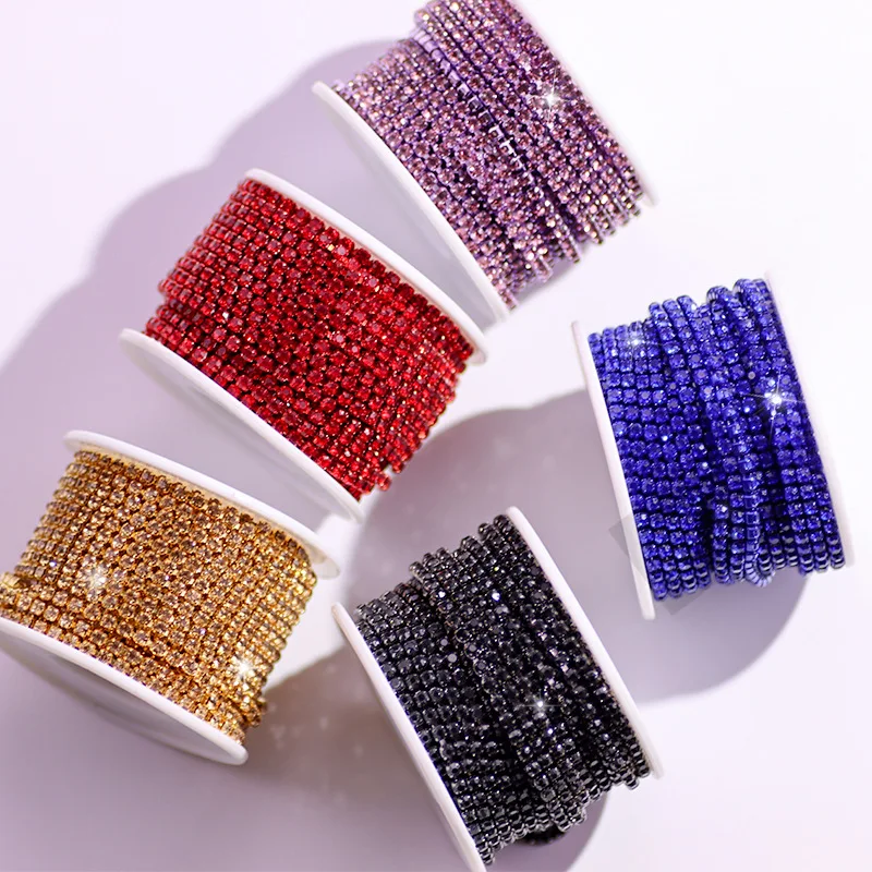 SS6,SS12(2mm,3mm) Colorful Rhinestone Chains Dense Fancy Chain Apparel Sewing Glass Rhinestone Cup Chain
SS6,SS12(2mm,3mm) Colorful Rhinestone Chains Dense Fancy Chain Apparel Sewing Glass Rhinestone Cup Chain