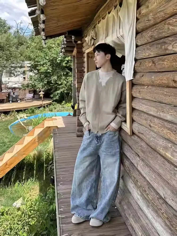 American Sle Cleanfit V-Ne Loose Casual Knitted Sweater for Men Autumn Winter New Arrival Hole Design Long Sve Top
American Sle Cleanfit V-Ne Loose Casual Knitted Sweater for Men Autumn Winter New Arrival Hole Design Long Sve Top