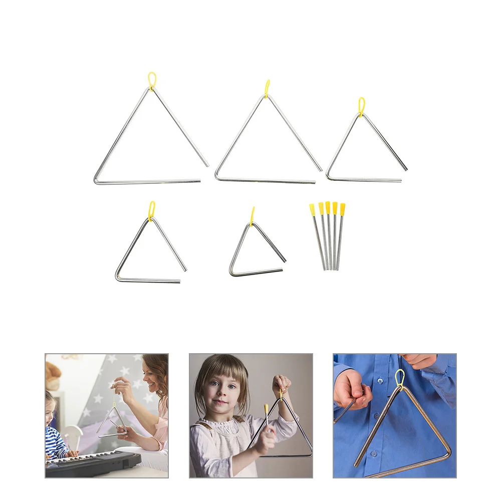 5 Sets Triangle Bell Percussion Instrument for Kids Metal Music Musical Iron Children
5 Sets Triangle Bell Percussion Instrument for Kids Metal Music Musical Iron Children