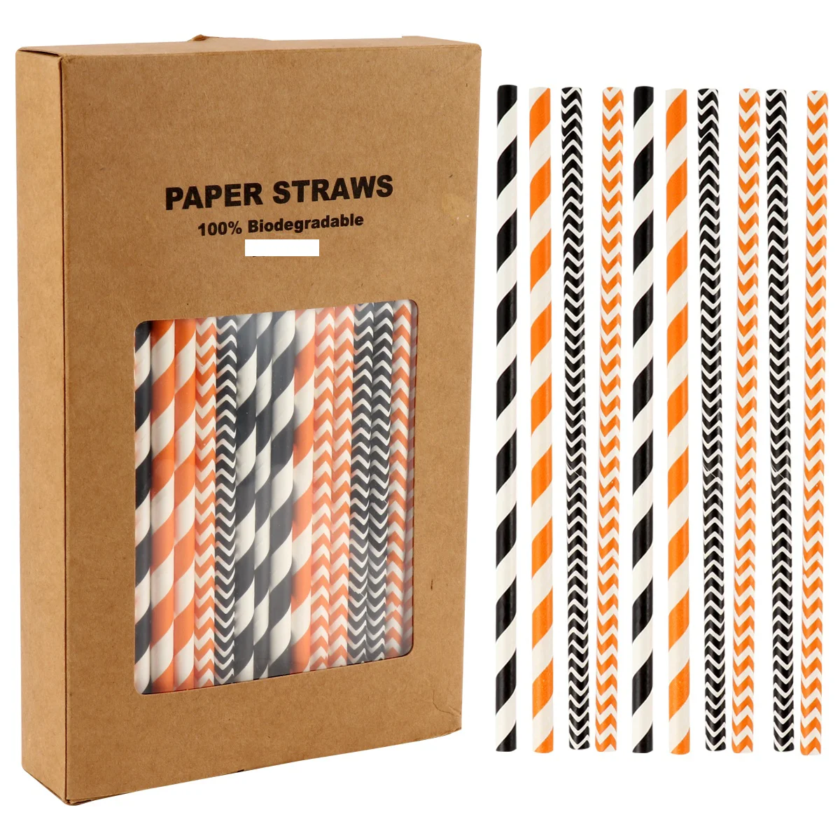 100 Pcs Halloween Decorations Paper Straws Black Kraft Ripple Neon Glow Party Supplies
100 Pcs Halloween Decorations Paper Straws Black Kraft Ripple Neon Glow Party Supplies
