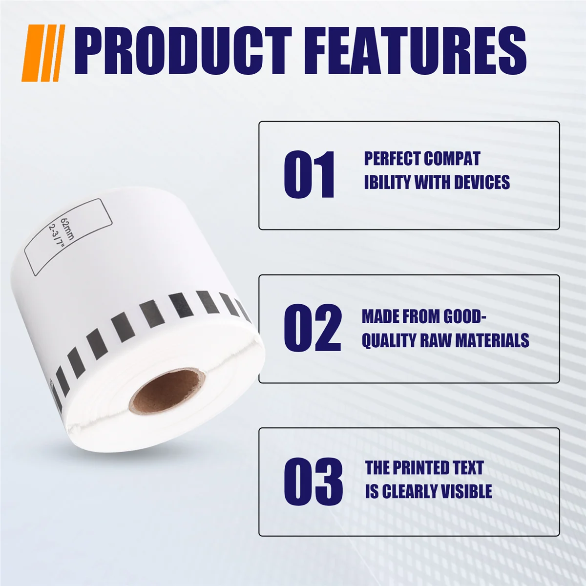 A64E 5 Refill Rolls Compatible DK-22205 Label 62mmx30.48M Continuous Compatible for Brother Label Printer White Paper DK22205
A64E 5 Refill Rolls Compatible DK-22205 Label 62mmx30.48M Continuous Compatible for Brother Label Printer White Paper DK22205