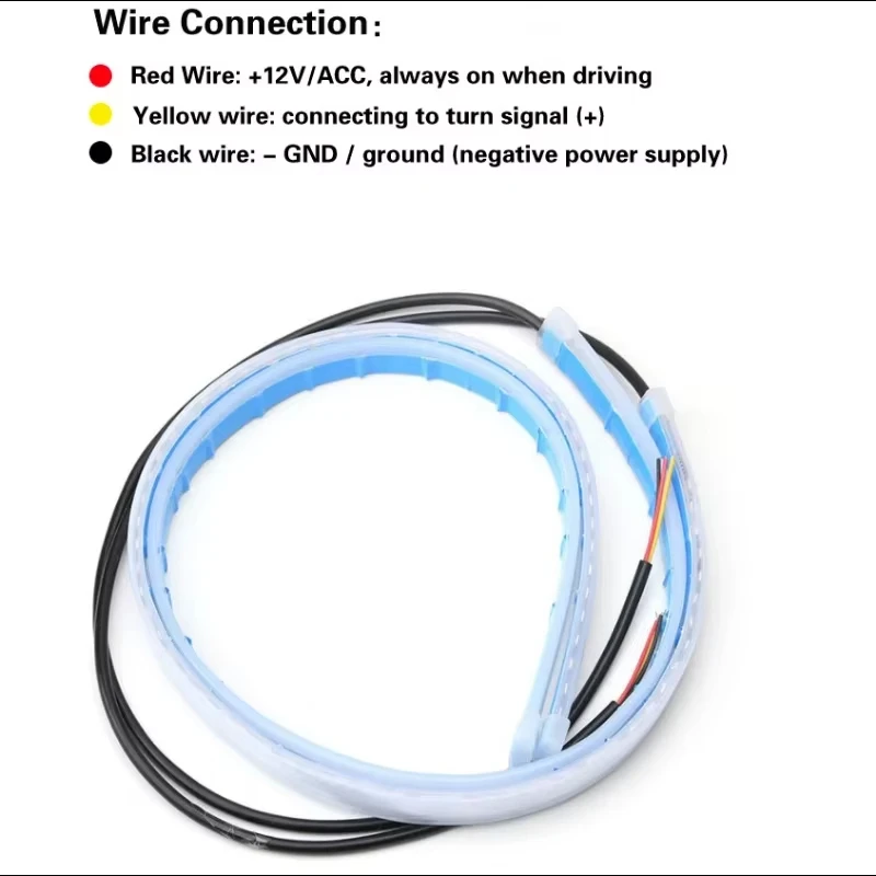 45cm Car DRL Flexible Waterproof Headlight LED Strip Universal Auto Headlights RGB Turn Signal Yellow Brake Flow Lights
45cm Car DRL Flexible Waterproof Headlight LED Strip Universal Auto Headlights RGB Turn Signal Yellow Brake Flow Lights