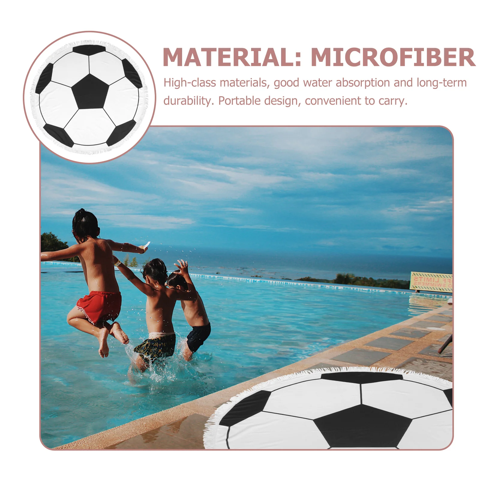 Microfiber Round Beach Towel Absorbent Fast Drying Balls Pattern Lightweight for Swimming Camping Family Vacation Travel
Microfiber Round Beach Towel Absorbent Fast Drying Balls Pattern Lightweight for Swimming Camping Family Vacation Travel