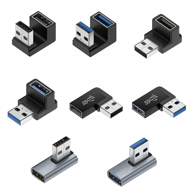 90 Degree USB 3.0 Male to Female Right Angle Extension Adapter USB Upward Elbow Adapter 10Gbps For Laptop PC Connector Converte
90 Degree USB 3.0 Male to Female Right Angle Extension Adapter USB Upward Elbow Adapter 10Gbps For Laptop PC Connector Converte