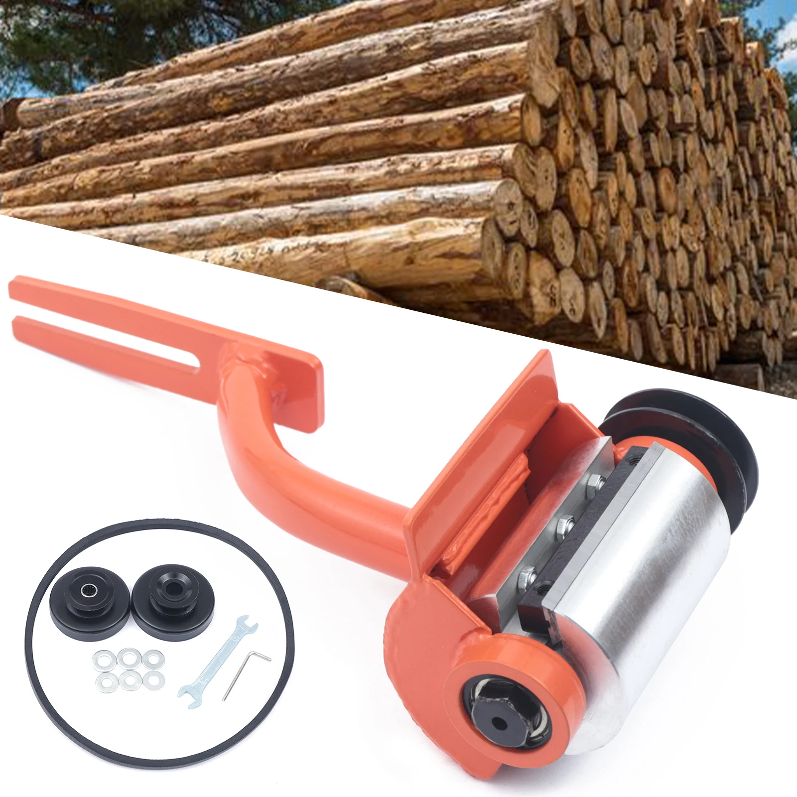 Wood Peeler With Blades Belt Pulleys Belt Gloves Carrying Bag Adjustable Blades for Woodworking Methods Orange
Wood Peeler With Blades Belt Pulleys Belt Gloves Carrying Bag Adjustable Blades for Woodworking Methods Orange
