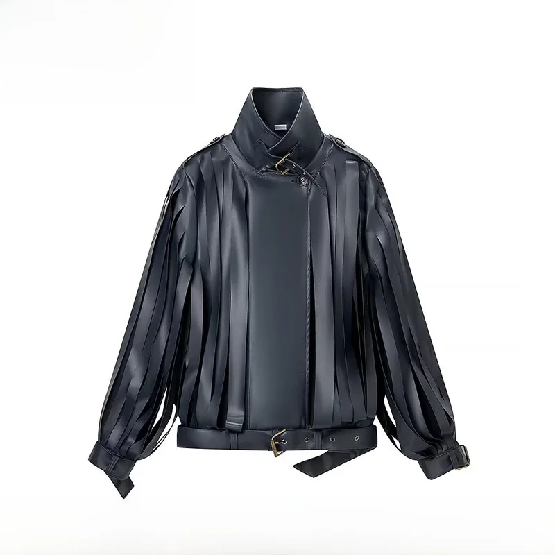 Новое женское модное кожаное пальто EVEA с бахромой, осенне-зимнее, универсальное, на молнии, с длинными рукавами и воротником-стойкой
Новое женское модное кожаное пальто EVEA с бахромой, осенне-зимнее, универсальное, на молнии, с длинными рукавами и воротником-стойкой