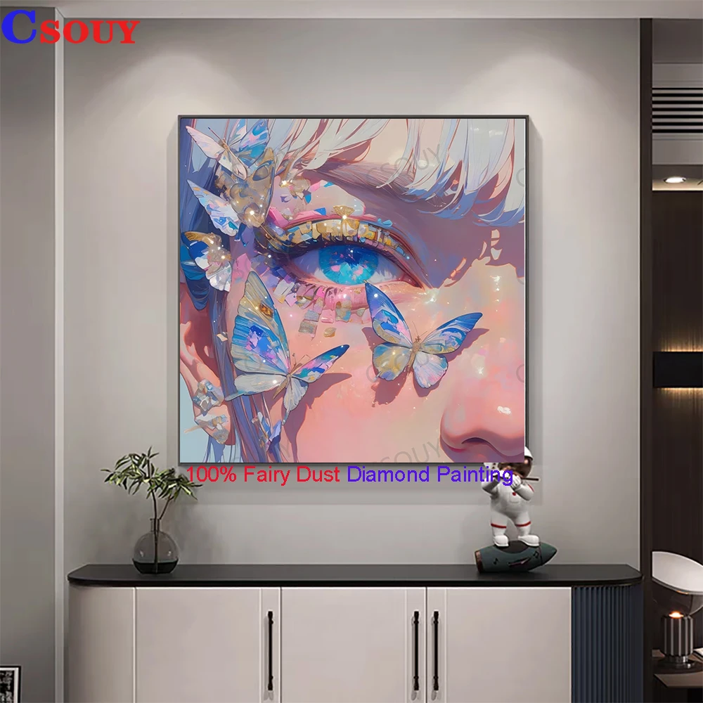100% Fairy Dust Diy Diamond Painting Cross Stitch Blue Butterfly Girl Square Drill Full Crystal Embroidery Mosaic Decor Needlewo
100% Fairy Dust Diy Diamond Painting Cross Stitch Blue Butterfly Girl Square Drill Full Crystal Embroidery Mosaic Decor Needlewo