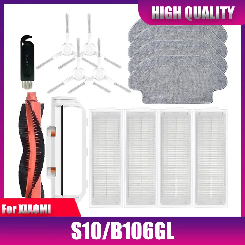 Replacement Parts Compatible with Xiaomi S10 Robot Vacuum Cleaner B106GL Parts main brush side brush hepa filter
Replacement Parts Compatible with Xiaomi S10 Robot Vacuum Cleaner B106GL Parts main brush side brush hepa filter