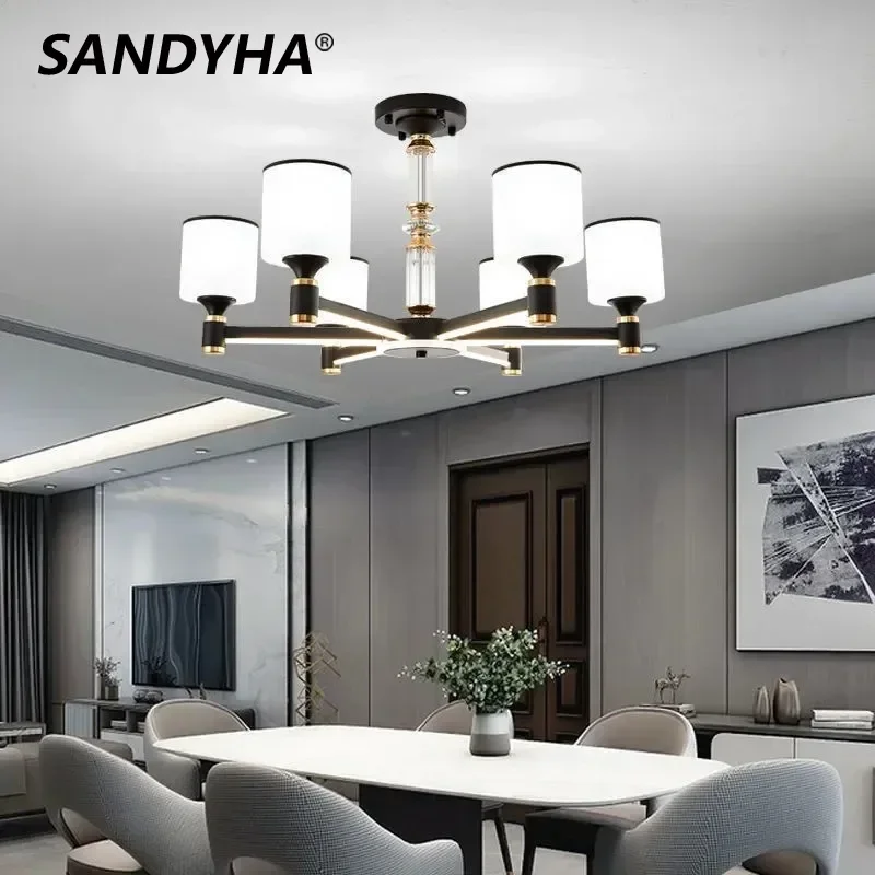 SANDYHA Nordic Ceiling Chandelier Glass Lampshade Design Led Lamp for Living Room Dining Table Lighting Fixtures Home Decoration
SANDYHA Nordic Ceiling Chandelier Glass Lampshade Design Led Lamp for Living Room Dining Table Lighting Fixtures Home Decoration