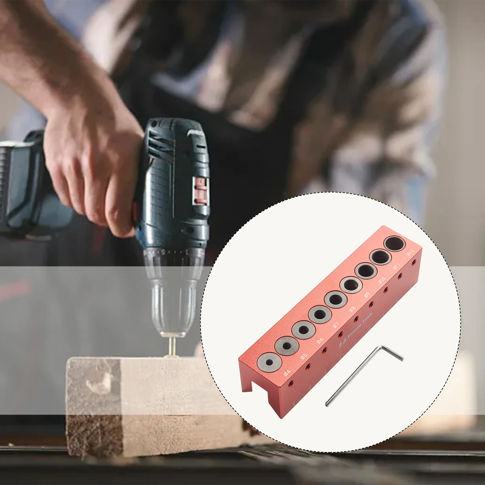 Dowel Drill Guide Hole Puncher Locator Vertical Steel Strong Strength Woodworking Aluminum Alloy Long Durability
Dowel Drill Guide Hole Puncher Locator Vertical Steel Strong Strength Woodworking Aluminum Alloy Long Durability