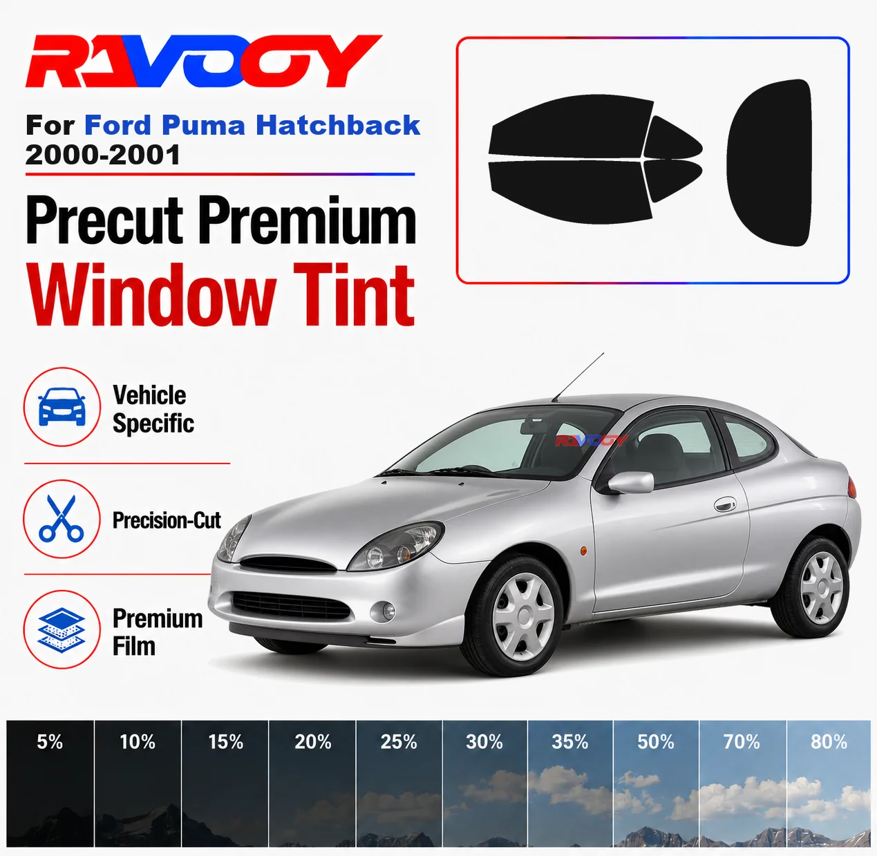 Premium Precut Window Tint Kit Front Rear Windows Rear Windshield For Ford Puma Hatchback 2000-2001 Car Solar Nano Ceramic Film
Premium Precut Window Tint Kit Front Rear Windows Rear Windshield For Ford Puma Hatchback 2000-2001 Car Solar Nano Ceramic Film
