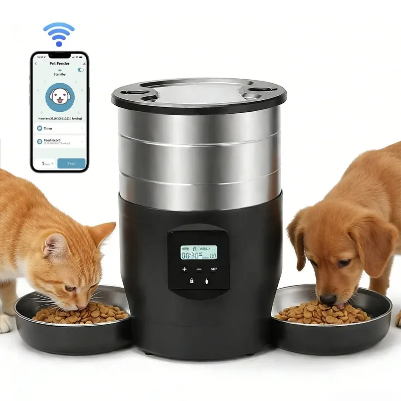 【Hot】4.5L Intelligent Pet Feeder With Two Stainless Steel Bowls Button Control Dogs Timed Food Automatic Dispense
【Hot】4.5L Intelligent Pet Feeder With Two Stainless Steel Bowls Button Control Dogs Timed Food Automatic Dispense