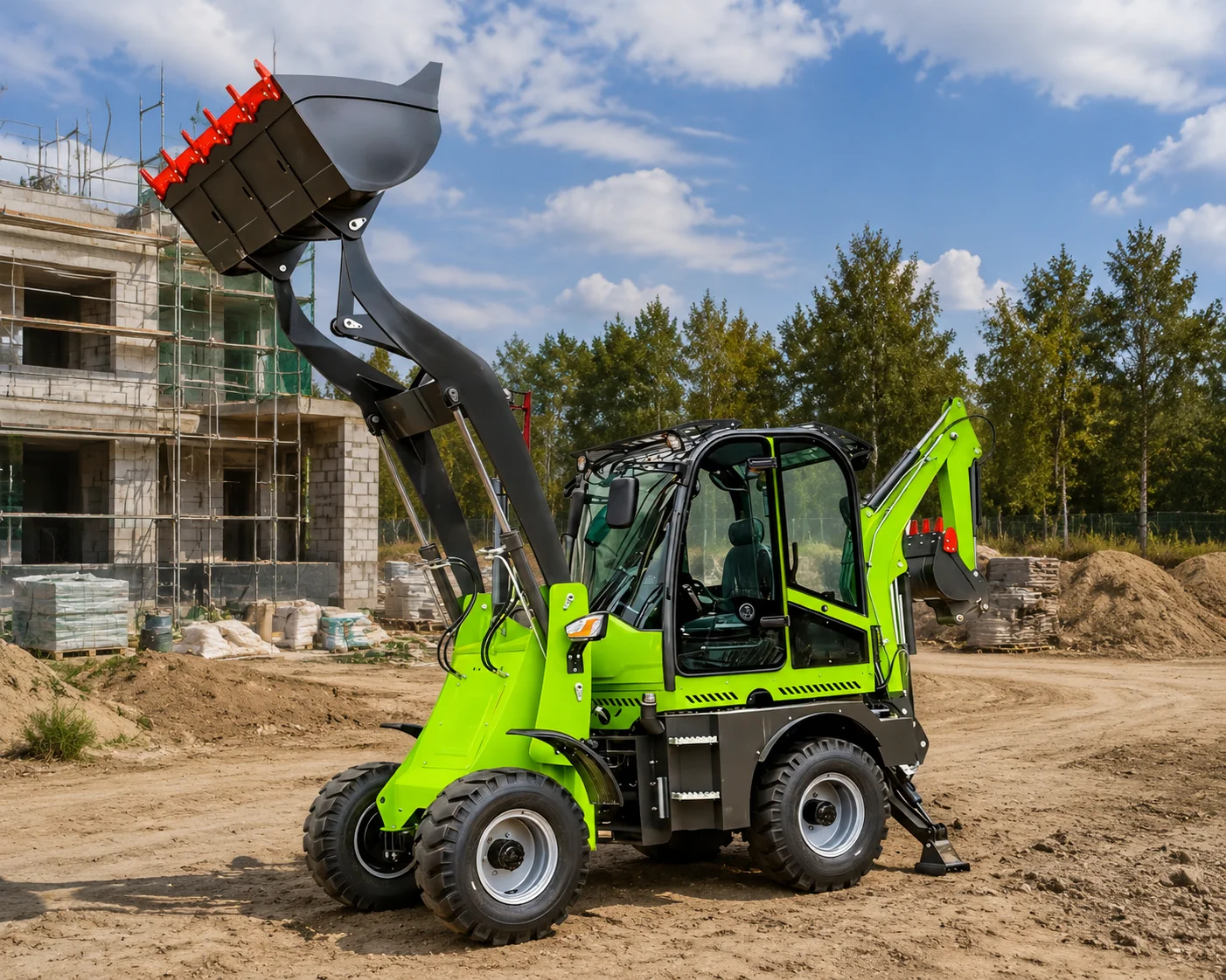 Custom Loader Backhoe for Community Drain Crossing Projects CE Euro 5 Multi Purpose Equipment System
Custom Loader Backhoe for Community Drain Crossing Projects CE Euro 5 Multi Purpose Equipment System