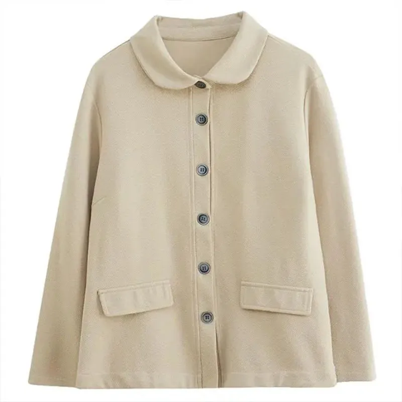 Ladies New Joker Soft High Quality Cotton Long Sleeve Lapel Cardigan Soft Fashion Single-Breasted Solid Color Simple Warm Coat
Ladies New Joker Soft High Quality Cotton Long Sleeve Lapel Cardigan Soft Fashion Single-Breasted Solid Color Simple Warm Coat
