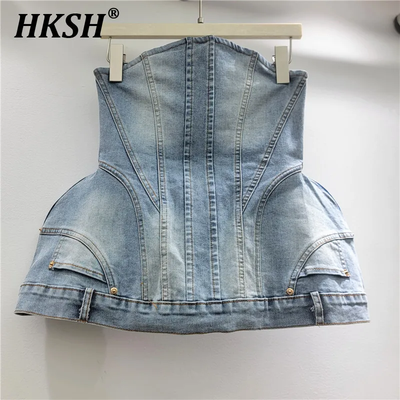HKSH новые летние женские Ins Y2K уличная одежда винтажные повседневные модные трехмерные юбки стильные джинсовые топы с запахом на груди HK5214
HKSH новые летние женские Ins Y2K уличная одежда винтажные повседневные модные трехмерные юбки стильные джинсовые топы с запахом на груди HK5214