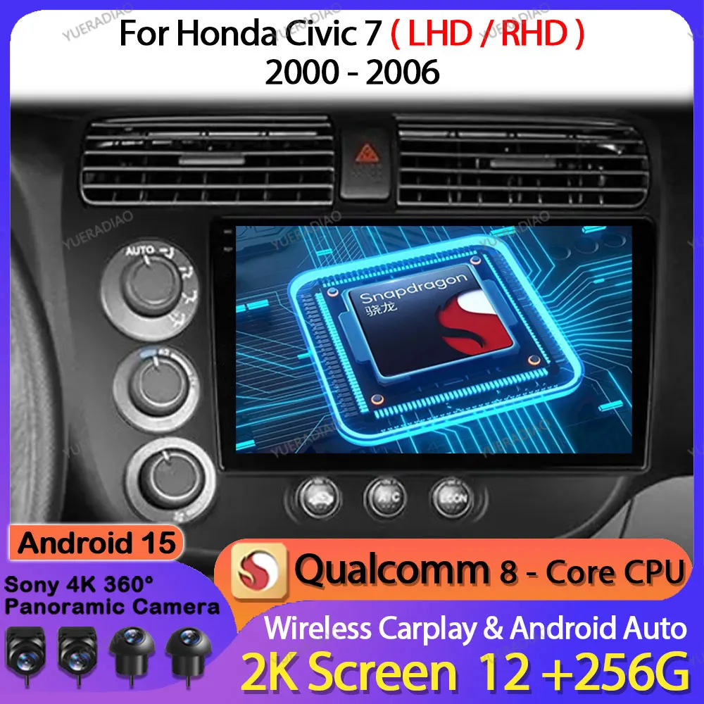 Автомобильный радиоприемник Android 15 для Honda Civic 7 2000 2001-2006 GPS NAVI 4G LTE 5G WIFI Мультимедийный стерео видеоплеер 2DIN BT Qualcomm
Автомобильный радиоприемник Android 15 для Honda Civic 7 2000 2001-2006 GPS NAVI 4G LTE 5G WIFI Мультимедийный стерео видеоплеер 2DIN BT Qualcomm